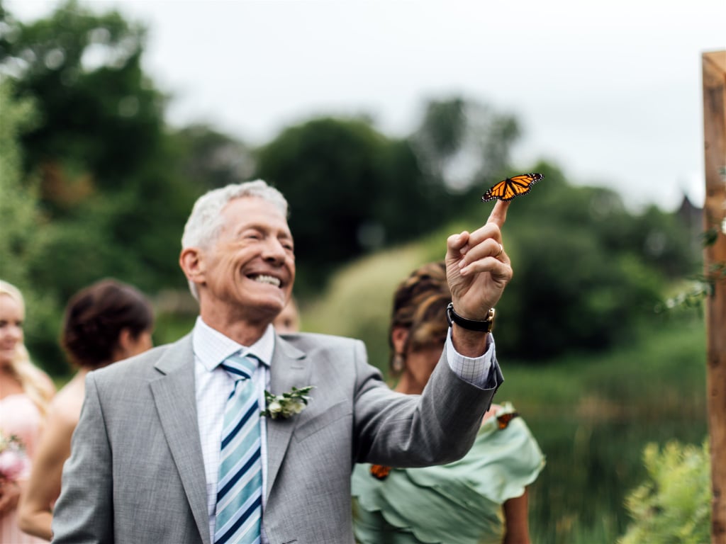 Butterfly Release at Wedding to Honor a Loved One