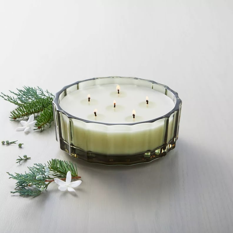 Hearth & Hand with Magnolia Fluted Glass Balsam & Berry Seasonal Jar Candle Green