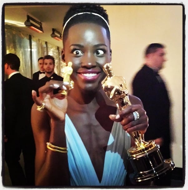Lupita Nyong'o celebrated her Oscar win with a snapshot. 
Source: Instagram user lupitanyongo