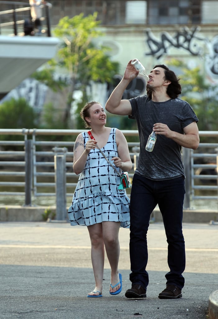 Lena Dunham And Adam Driver Filming Girls July 2016 Popsugar Entertainment Photo 6