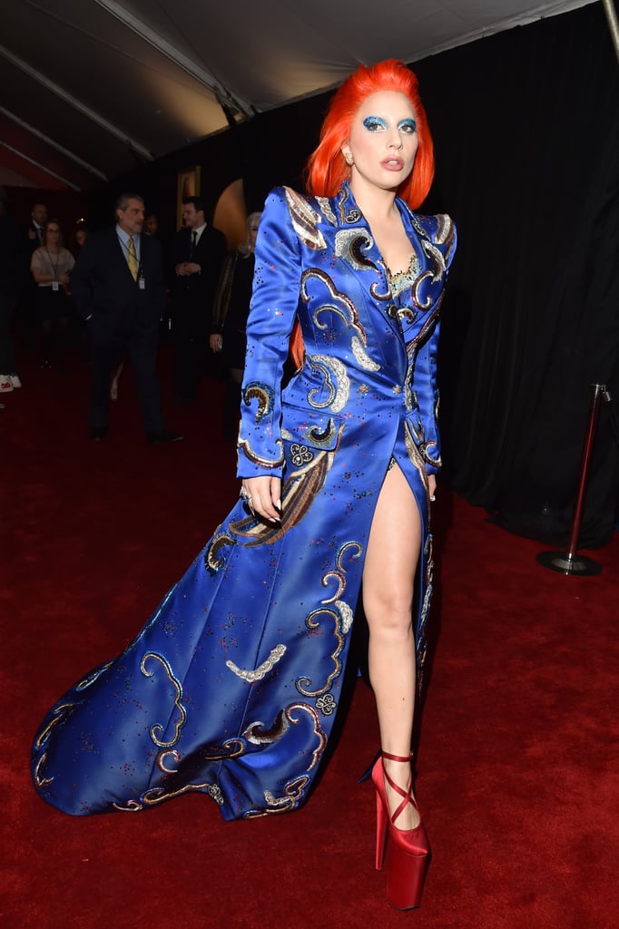 Rihanna Red Chiffon Long Train Grammys Red Carpet Dress - Lunss