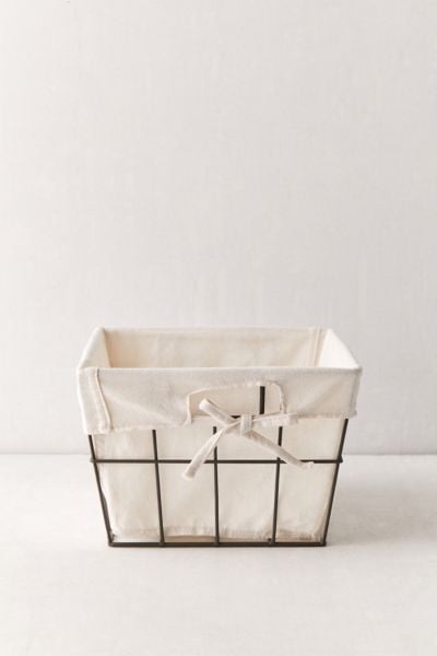 Hadley Lined Metal Storage Basket