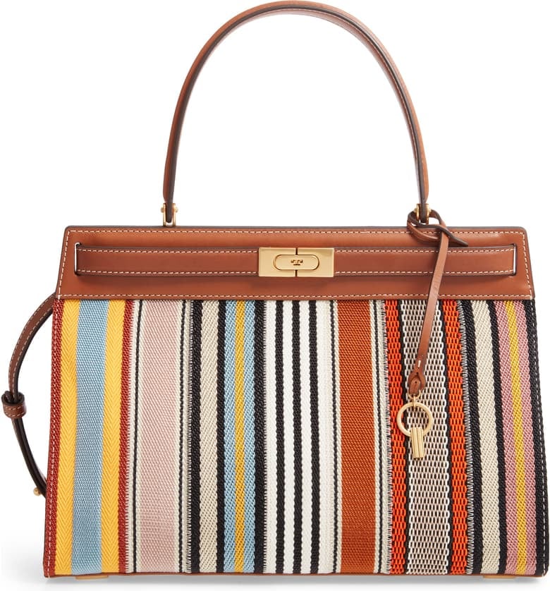 Tory Burch Lee Radziwill Patchwork Webbing & Leather Bag
