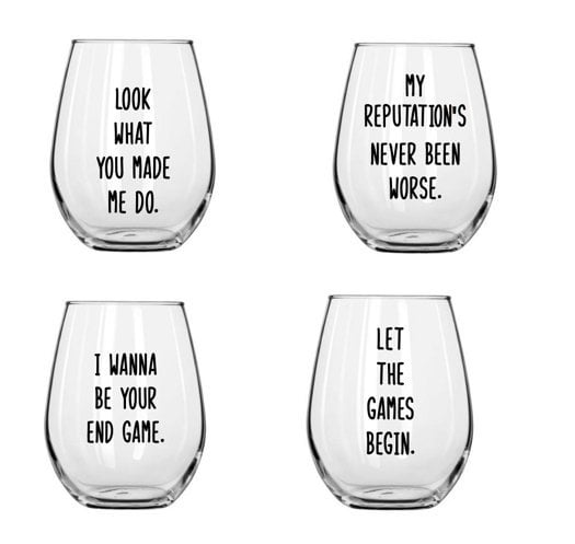 Taylor Swift Lyric Wine Glasses 17 Taylor Swift Stocking Stuffers For The Dedicated Swiftie In Your Life Popsugar Celebrity Photo 13