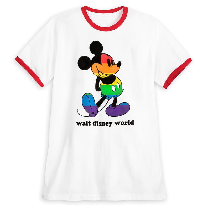 Rainbow Disney Collection Mickey Mouse Ringer T-Shirt For Adults — Walt Disney World
