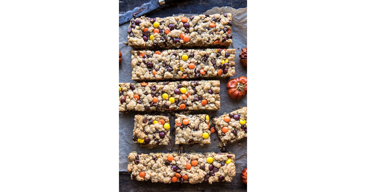 Monster Oatmeal Chocolate Chip Cookie Bars Halloween Party Recipes POPSUGAR Food Photo 8