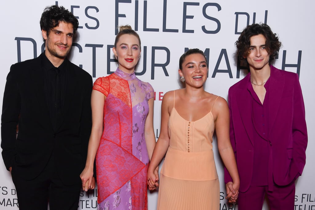 Louis Garrel, Saoirse Ronan, Florence Pugh, and Timothée Chalamet at the Little Women Premiere