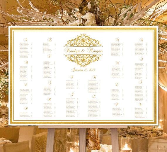 Gold Graphics Reception Seating Plan