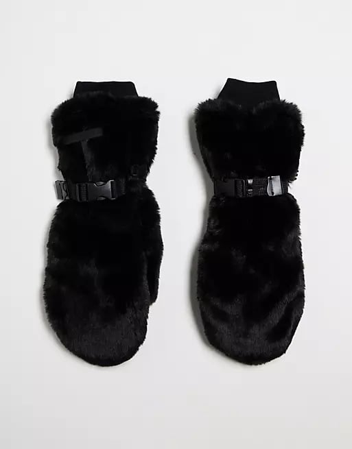 ASOS 4505 Ski Faux Fur Mittens