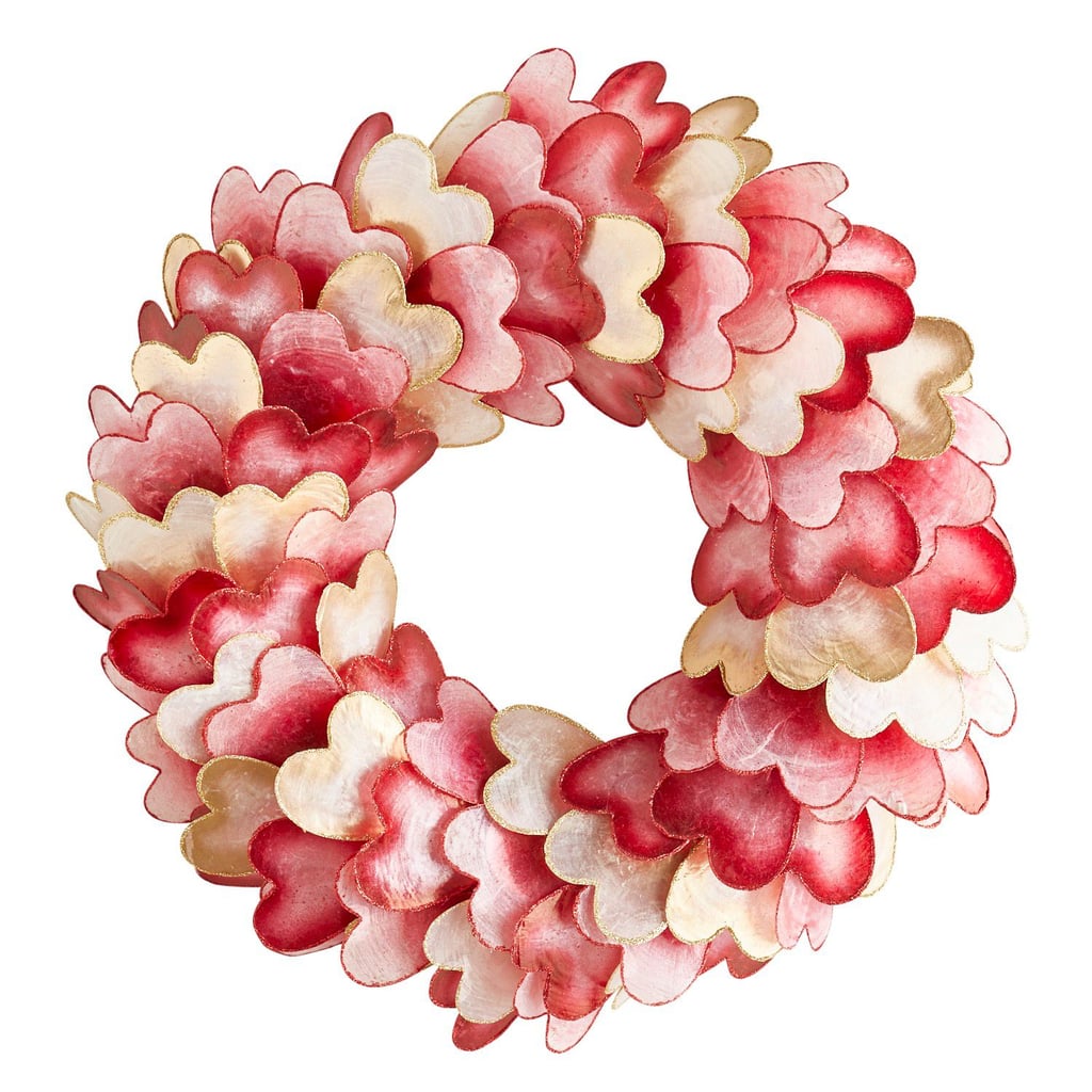 21" Capiz Hearts Wreath