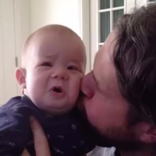 Dad Calms Down Baby With Special Needs With Raspberries