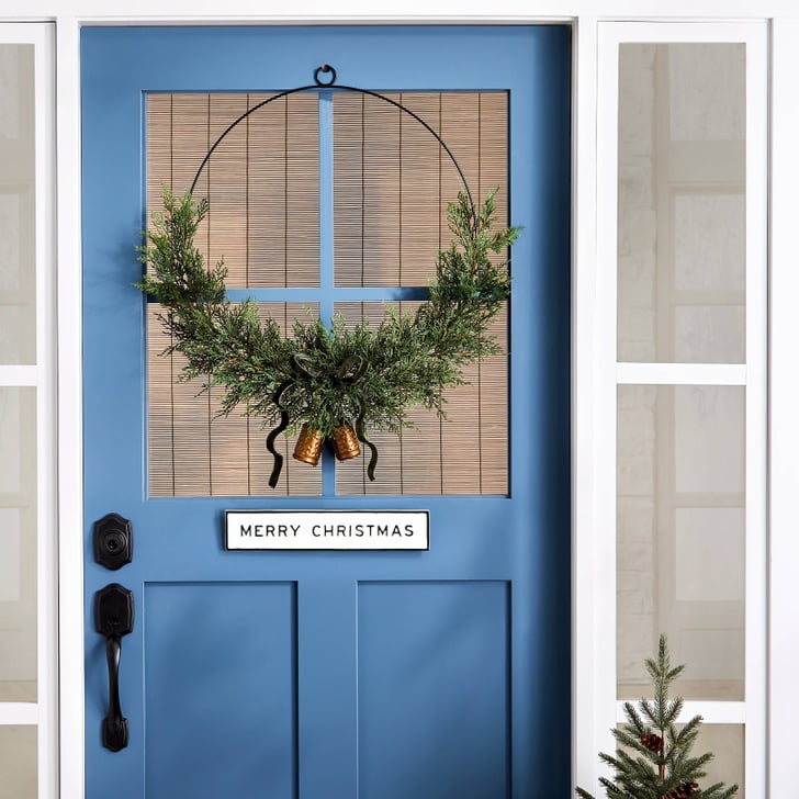 Asymmetrical Faux Cedar Wire Wreath With Bells | Hearth & Hand Magnolia