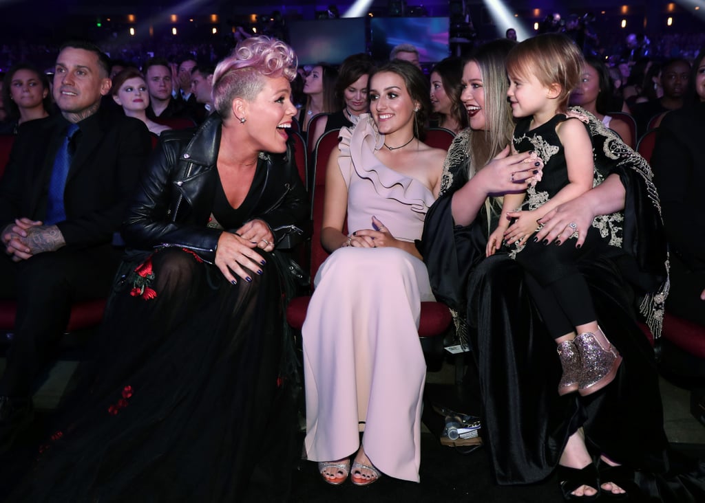 Pictured: Pink, Savannah Blackstock, Kelly Clarkson, and River Blackstock