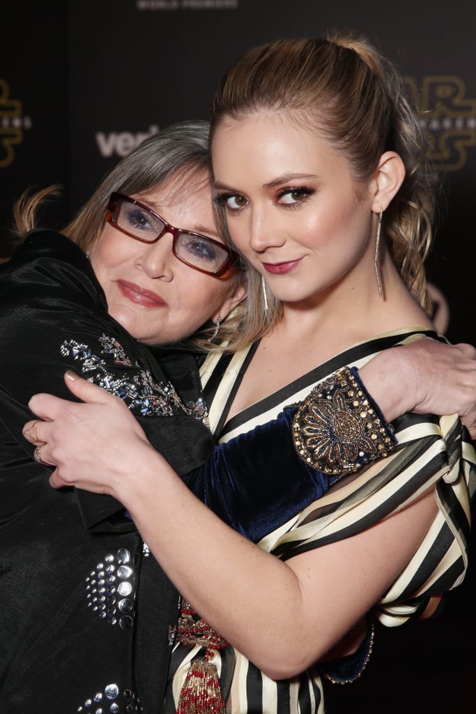 Carrie Fisher and Billie Lourd at Star Wars LA Premiere