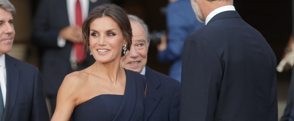 Queen Letizia's Stunning Navy Jumpsuit Reminds Us of a Certain Meghan Markle Look
