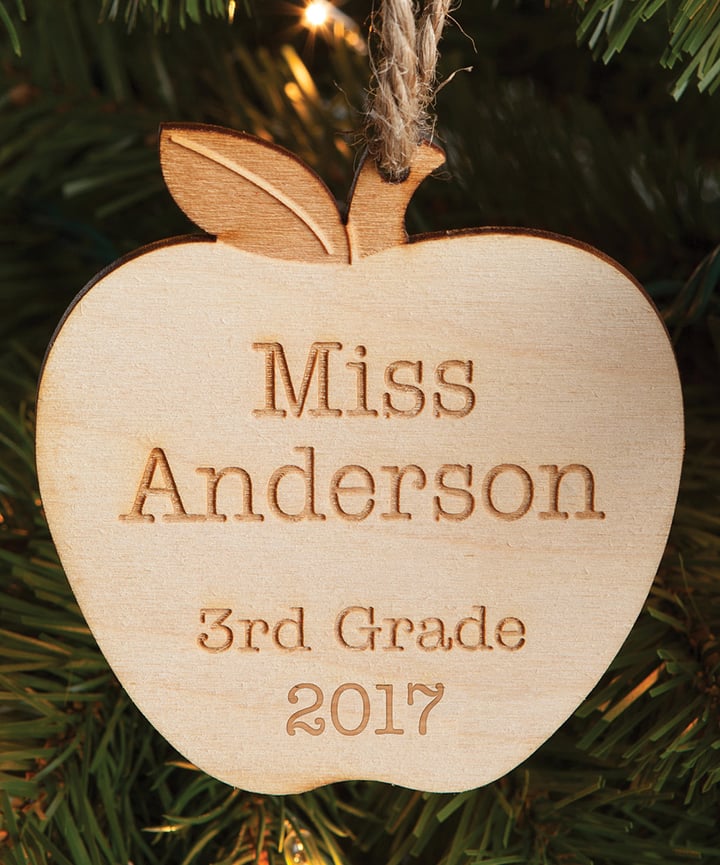 Special Teacher Personalized Wood Ornament