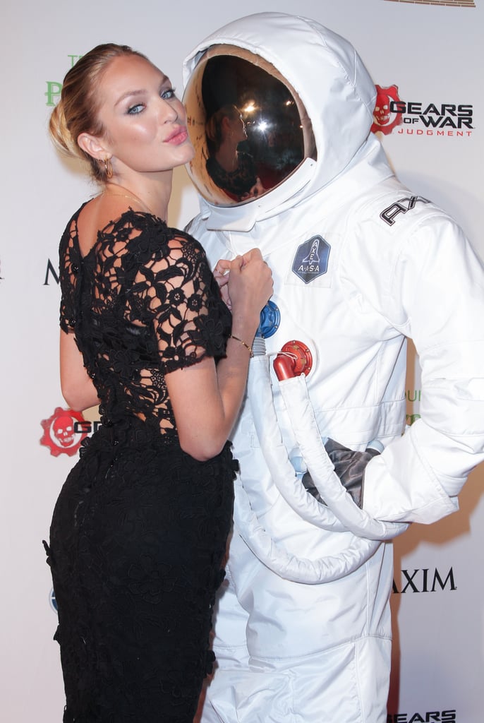 Candice Swanepoel had a pretty interesting date for the Maxim party.