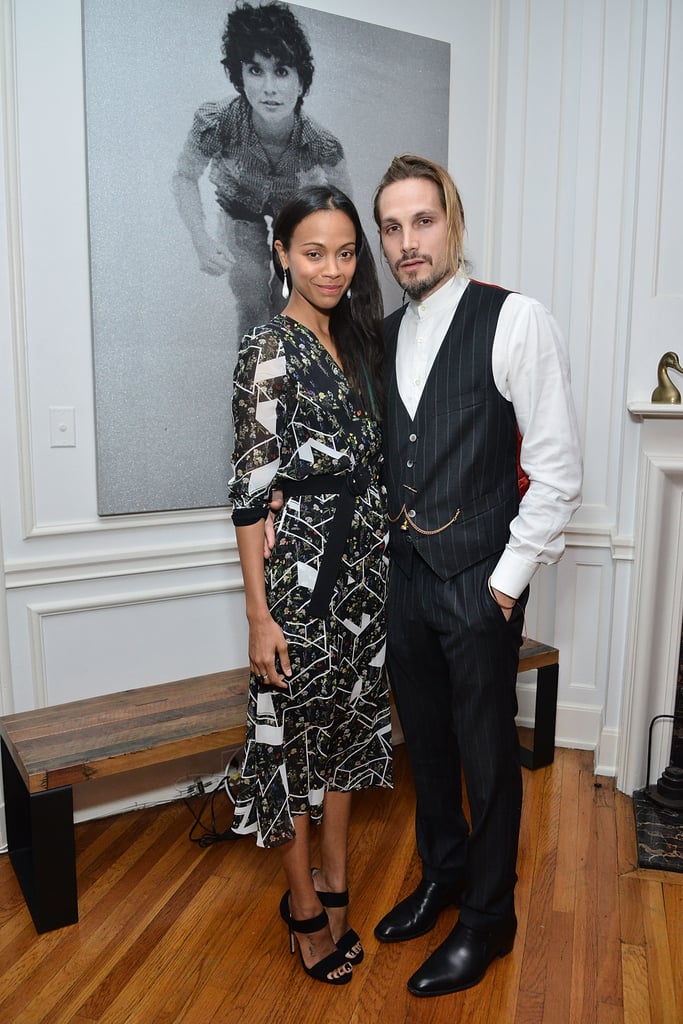 Zoe Saldana and Marco Perego at an Art Event in Los Angeles | POPSUGAR ...