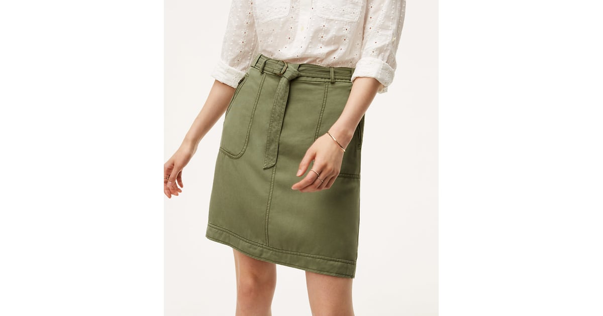Loft Belted Cargo Skirt Best Skirts For Fall POPSUGAR Fashion Photo 14