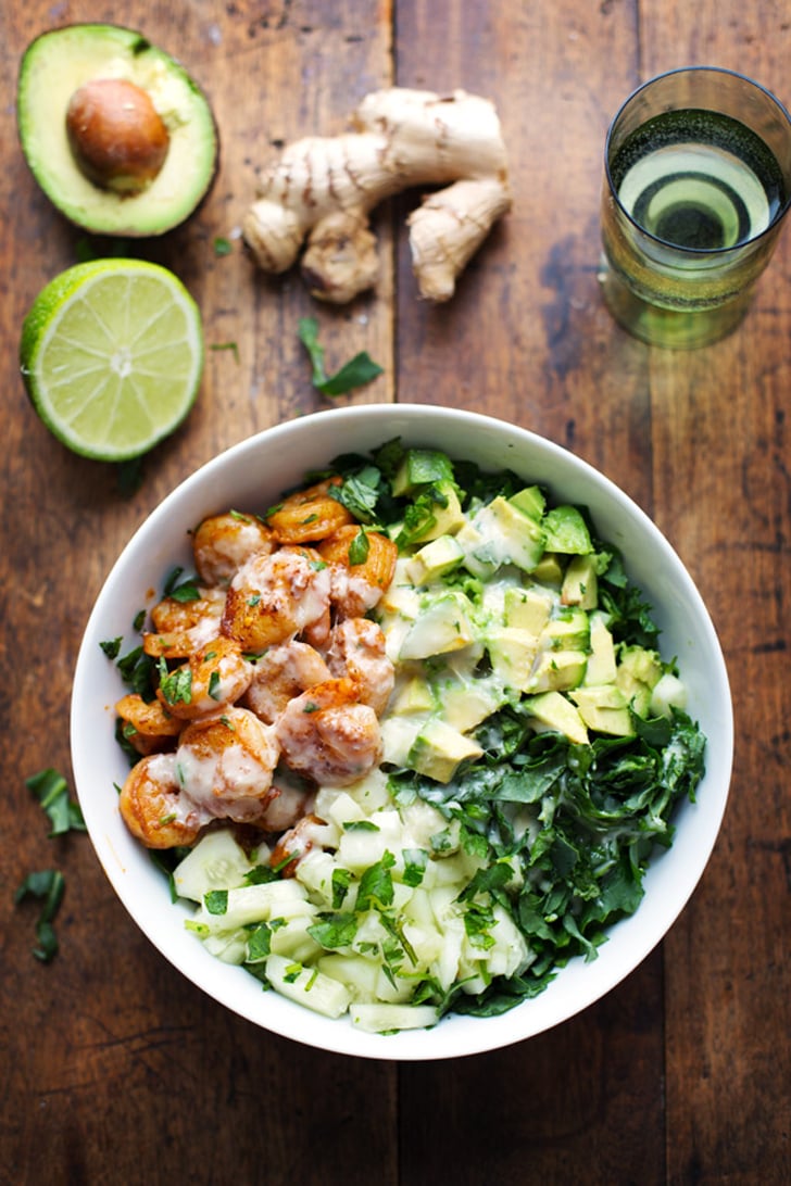 Shrimp and Avocado Salad With Miso Dressing