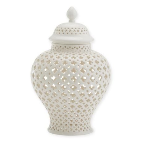 Two's Company Cathage Piereced Covered Lantern
