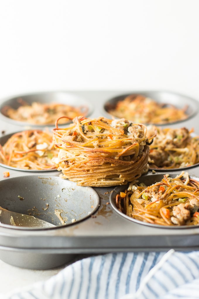 Thanksgiving Stuffing Pasta Nests