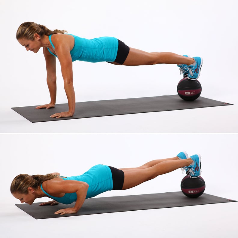 Feet on Medicine Ball Push-Up