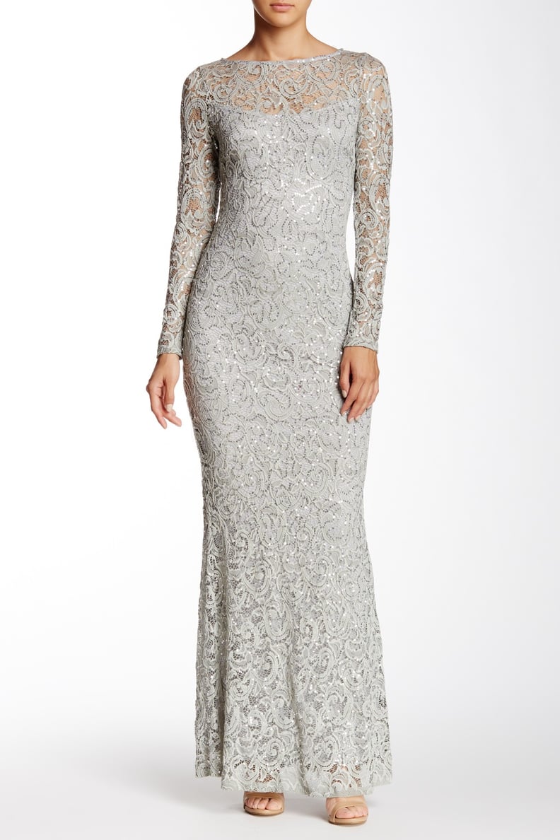 Marina Long Sleeve Lace Gown