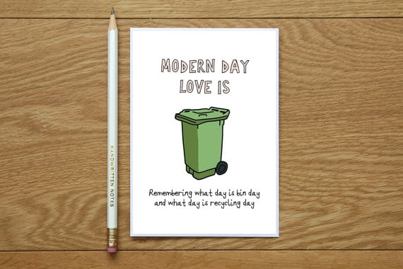 Taking Out the Trash Valentine's Day Card