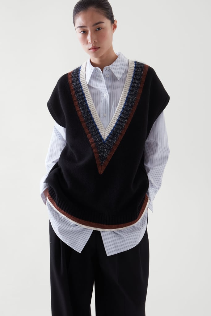 COS Striped Knitted Vest The 8 Best Sweater Trends to Shop For Fall