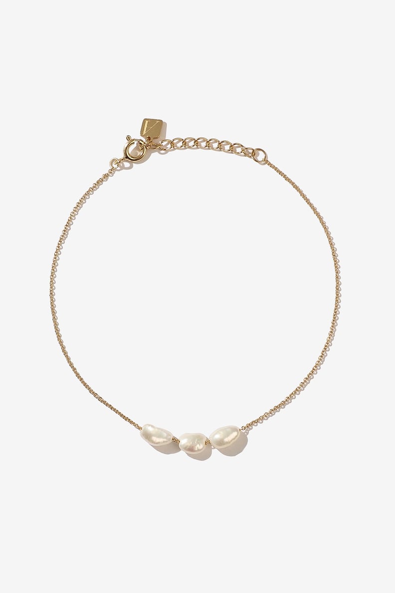 Adornmonde Ferd Gold Freshwater Pearl Anklet