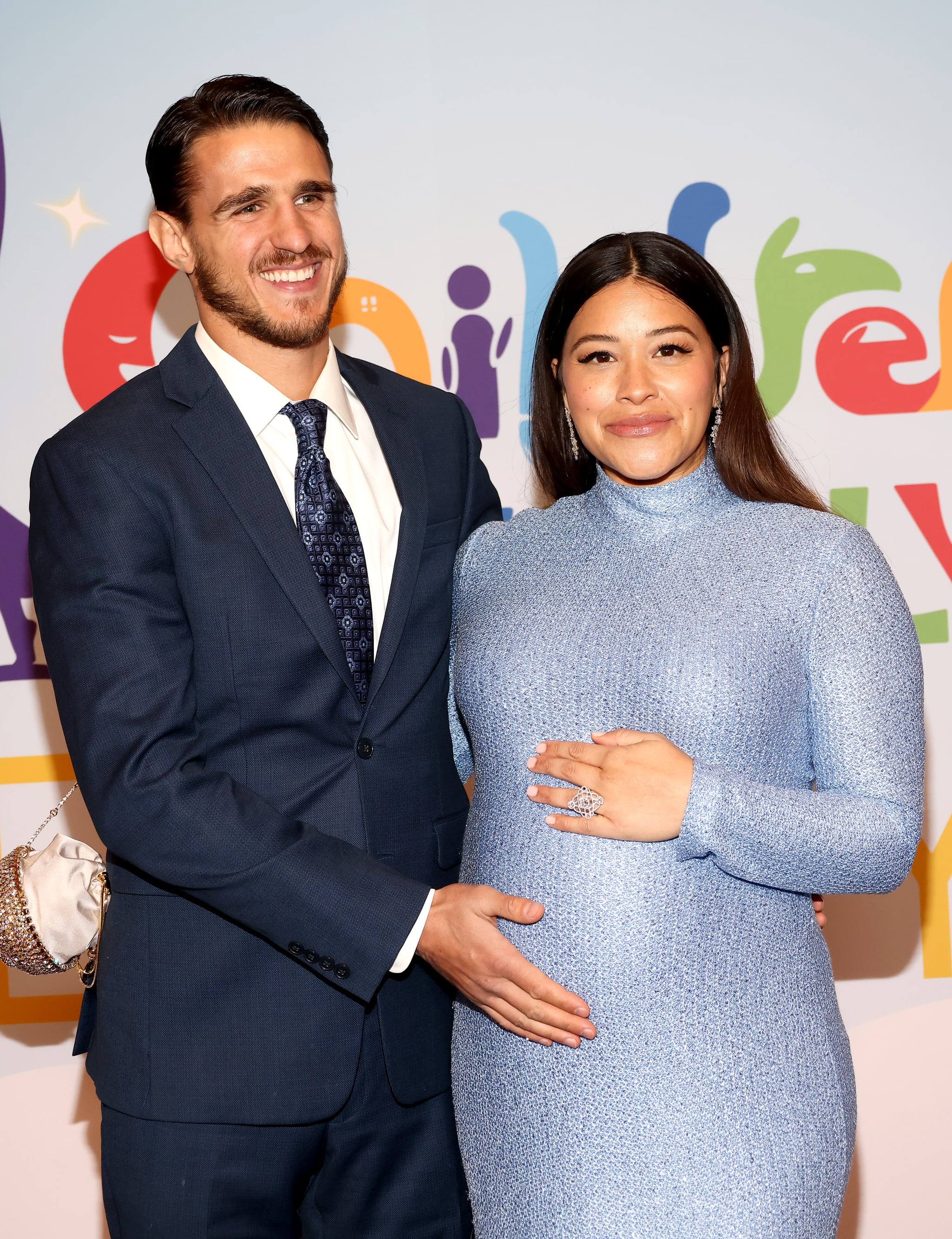 LOS ANGELES, CALIFORNIA - DECEMBER 11: (L-R) Joe Locicero and Gina Rodriguez attend the 2022 Children's & Family Emmys at Wilshire Ebell Theatre on December 11, 2022 in Los Angeles, California. (Photo by Tommaso Boddi/Getty Images)