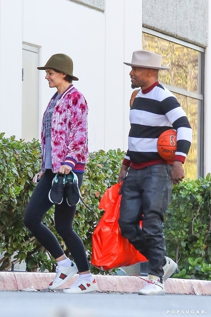 Jamie Foxx and Katie Holmes on Valentine's Day 2018