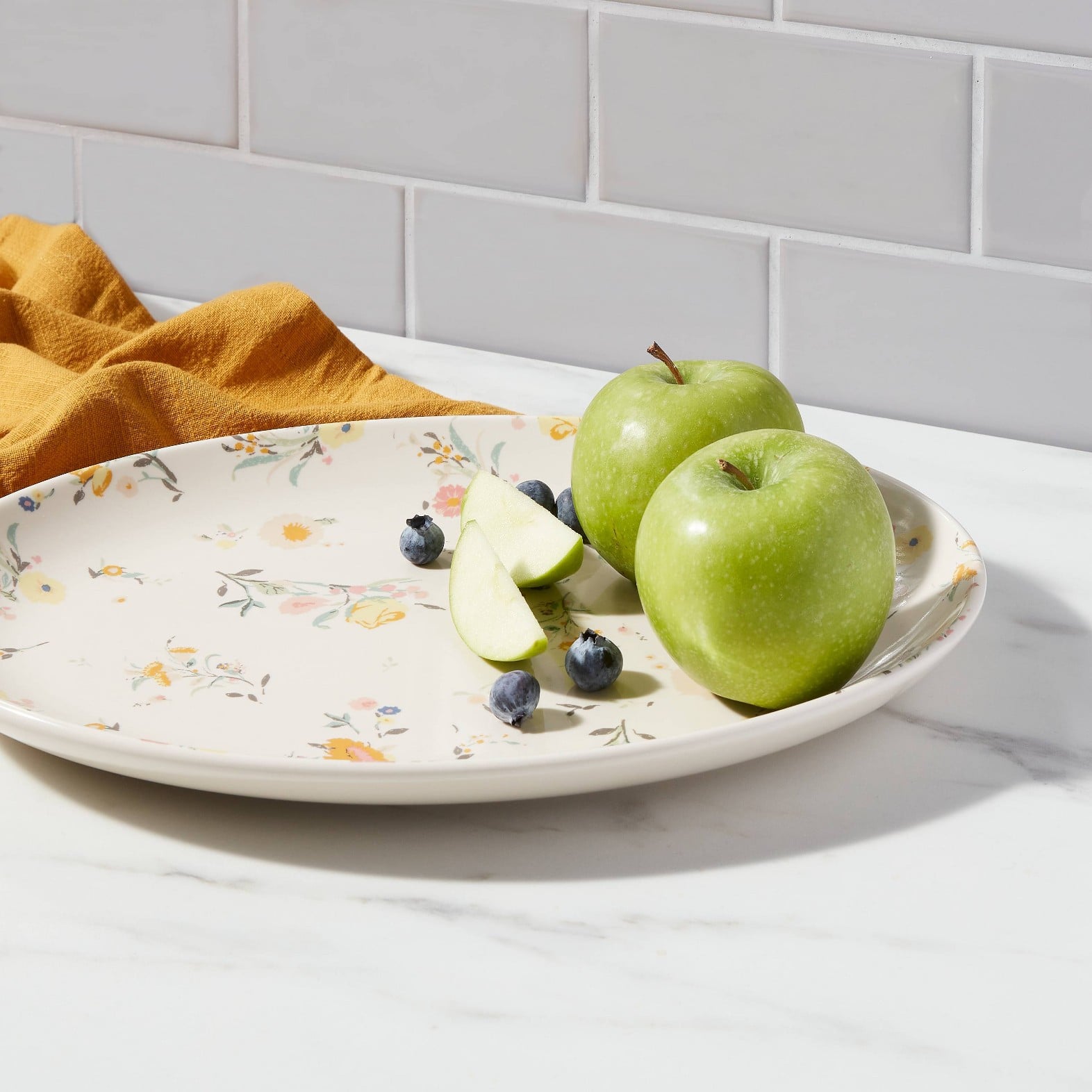 Floral serving platter on sale