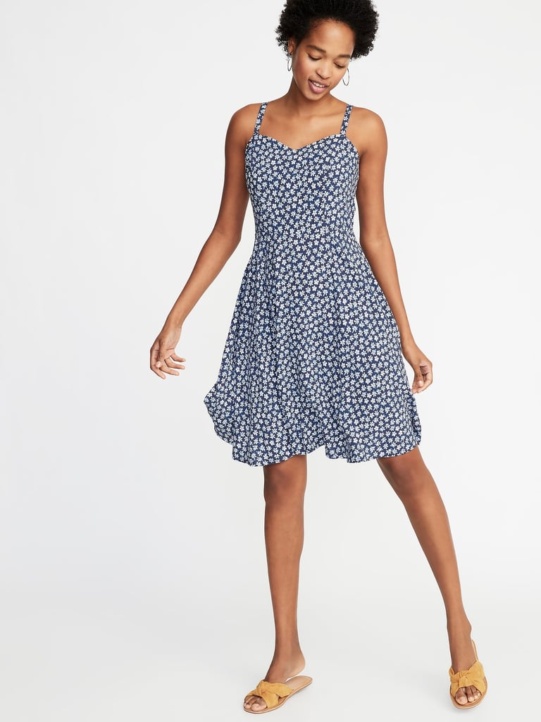 blue floral dress old navy