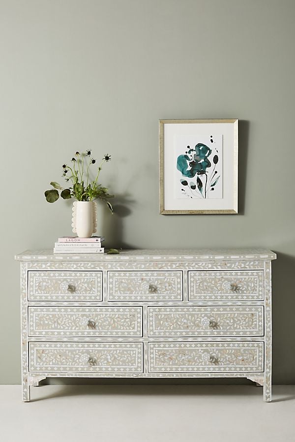 Mother of Pearl Inlay Seven Drawer Dresser What Are You Waiting