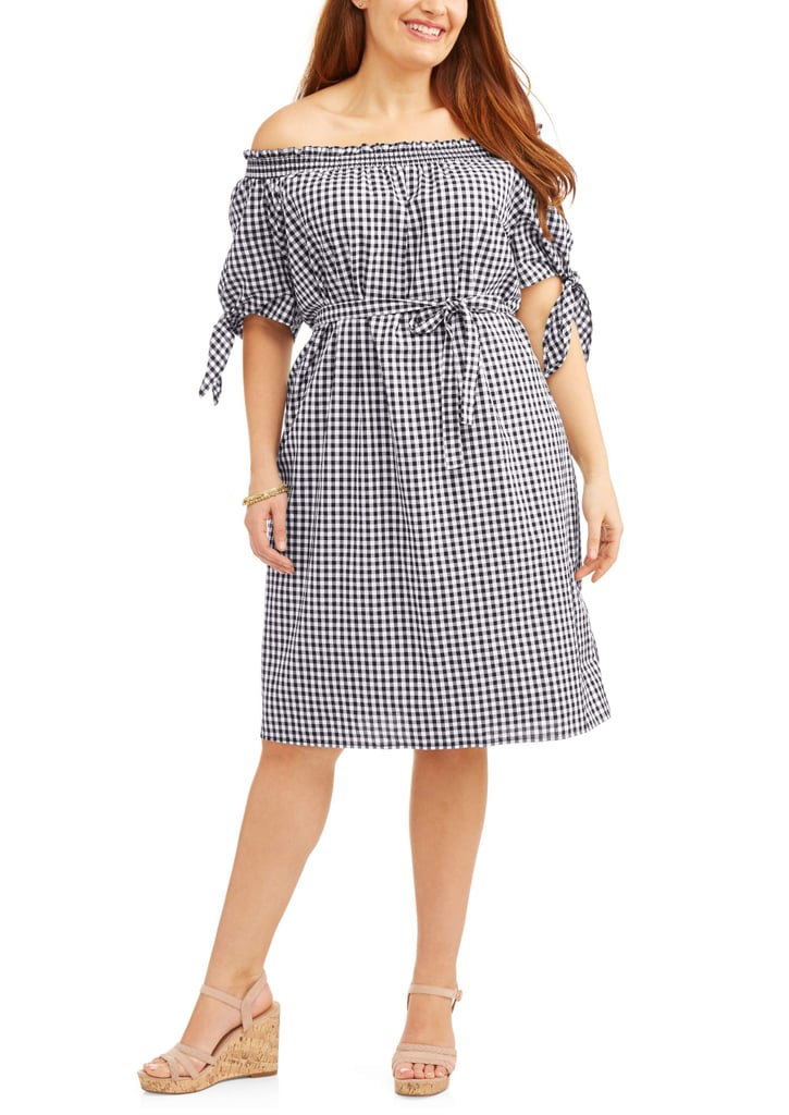 Terra & Sky Off-Shoulder Shift Dress