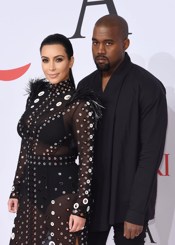 Kim Kardashian and Kanye West at CFDA Awards 2015 | Photos