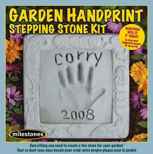 Kids Garden Handprint Stepping Stone Kit