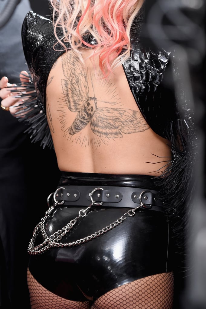 When the Camera Zoomed In on Lady Gaga's Leather Shorts and Tattoo