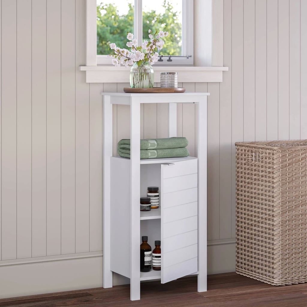 Free-Standing Cabinet With Open Shelf