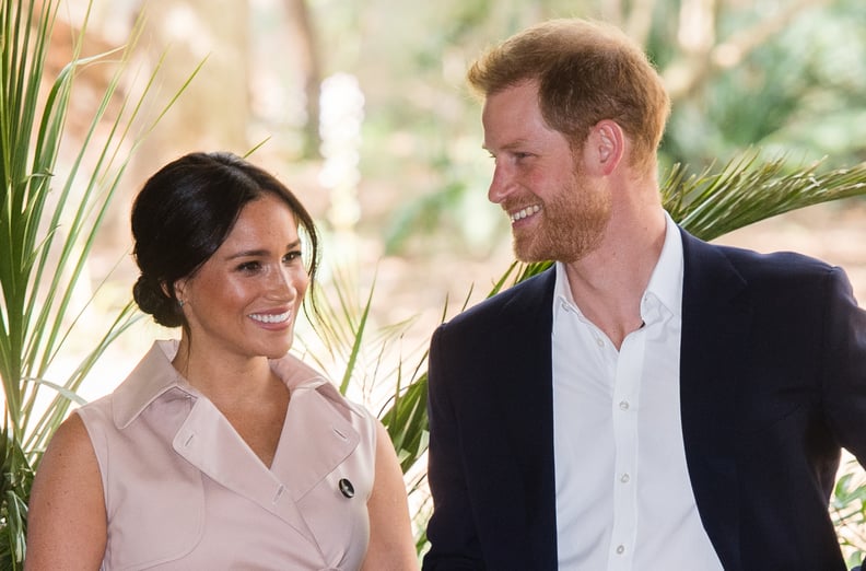 JJOHANNESBURG, SOUTH AFRICA - OCTOBER 02: Prince Harry, Duke of Sussex and Meghan, Duchess of Sussex visit the British High Commissioner's residence to attend an afternoon reception to celebrate the UK and South Africa's important business and investment 