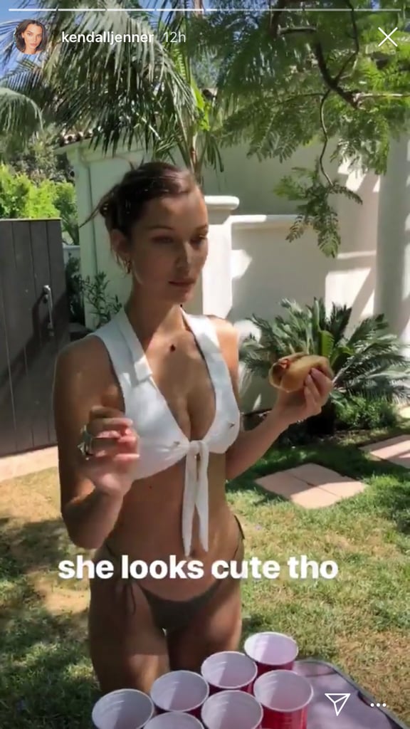 Bella Hadid White Bikini Labor Day 2018