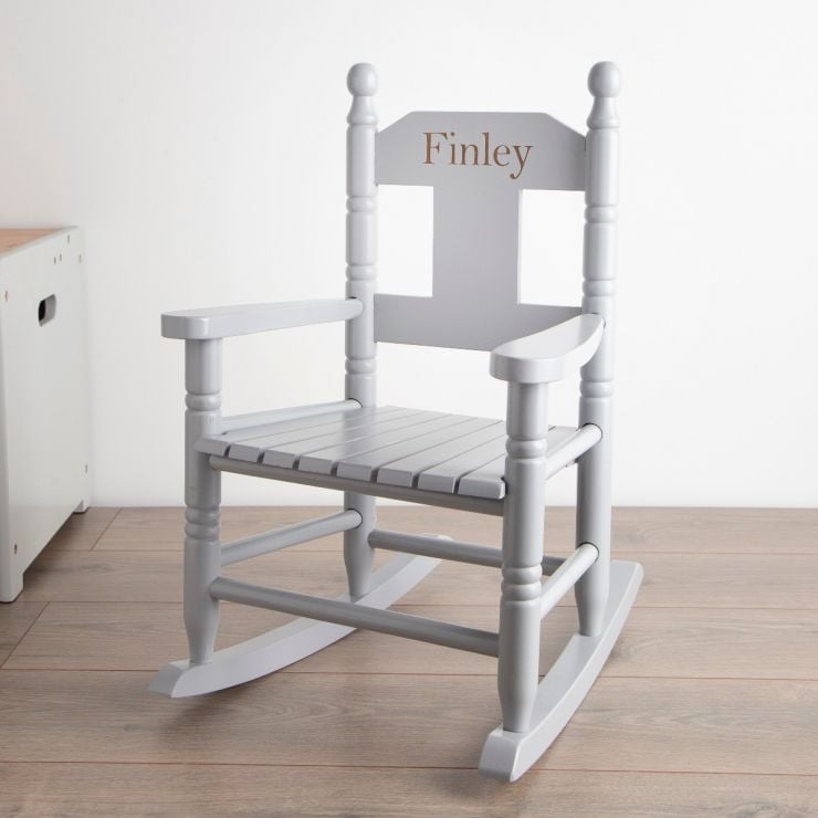 Personalised Grey Rocking Chair
