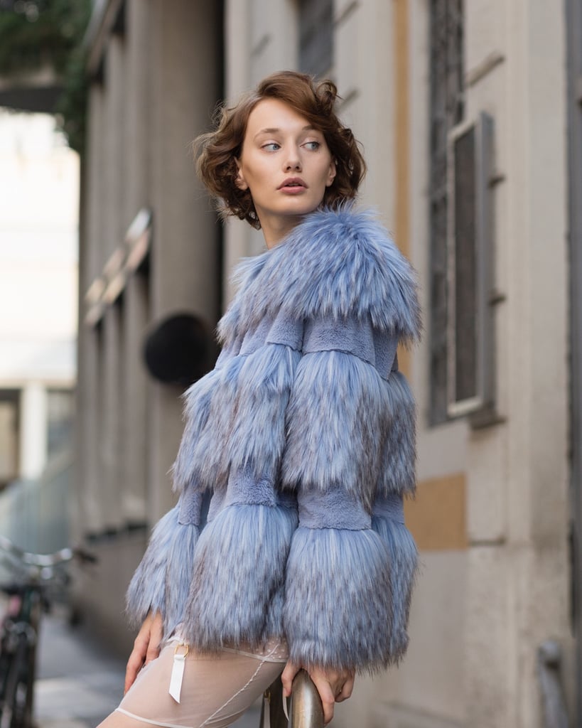 Amanda Baldan Paneled Faux-Fur Chubby Coat | Best Faux Fur Coats 2018 ...