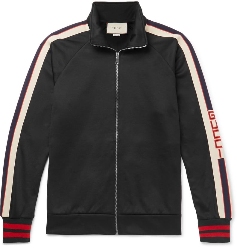 Gucci Webbing-Trimmed Tech-Jersey Jacket