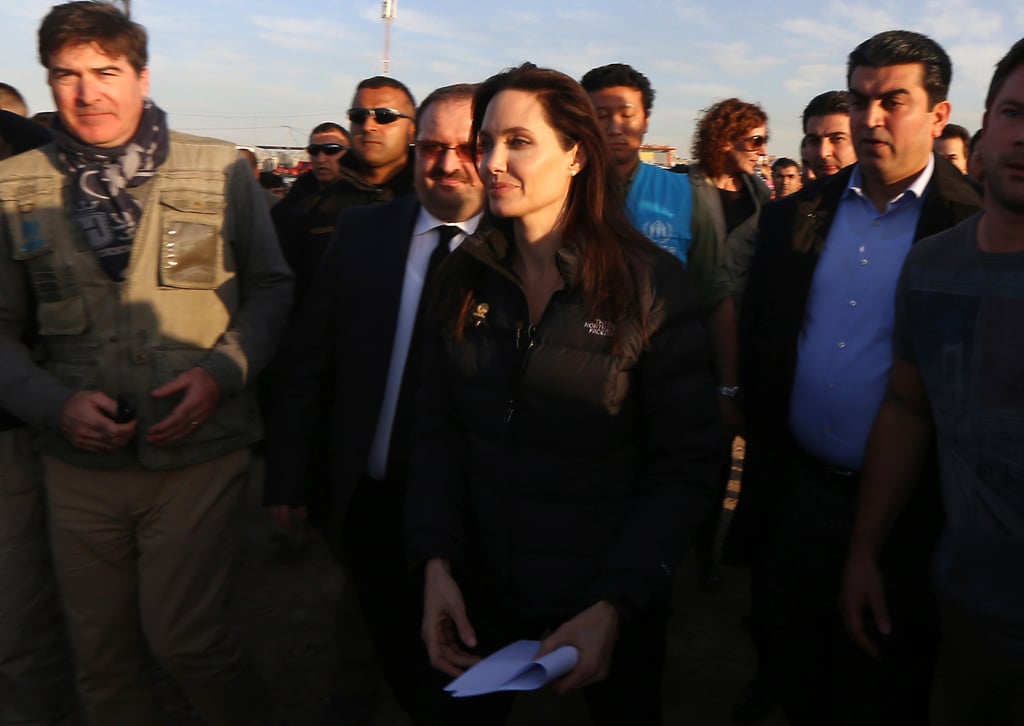 Angelina Jolie at Refugee Camp in Iraq January 2015