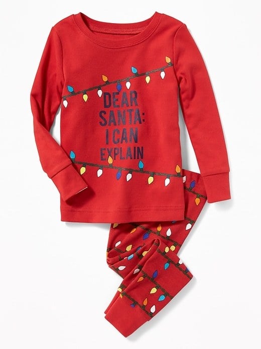 Old Navy "Dear Santa: I Can Explain" Sleep Set for Toddler & Baby