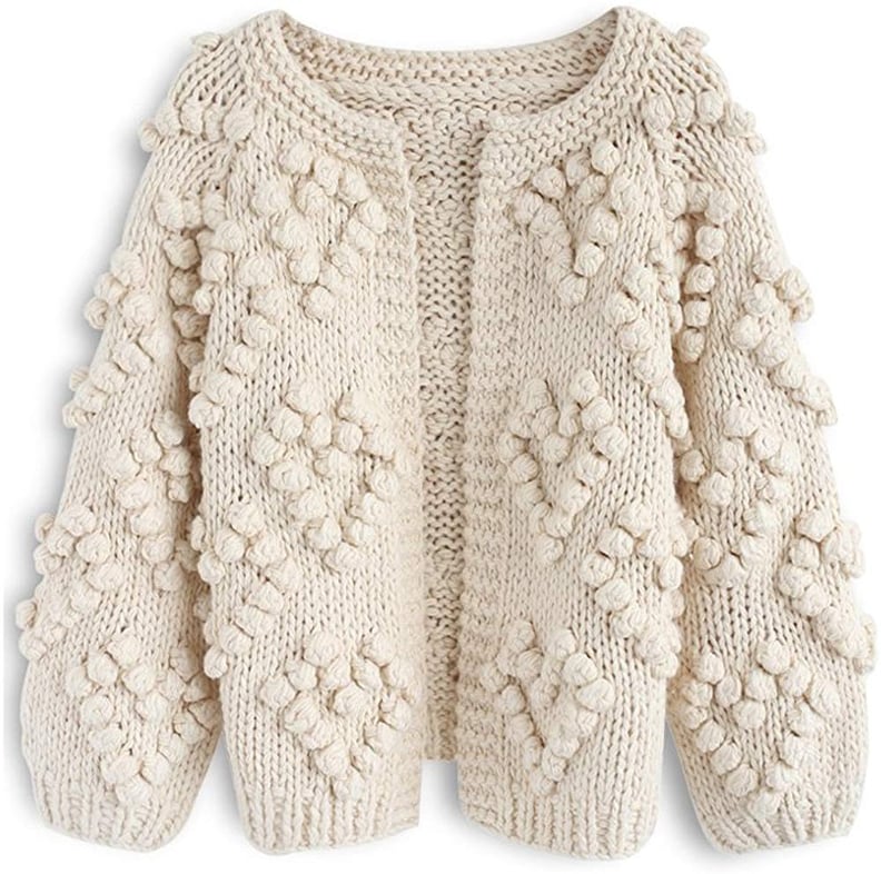 Chicwish Soft Heart Knit Open-Front Sweater