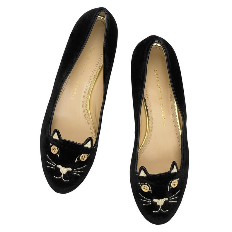 Charlotte Olympia's Button Up Kitty Flats